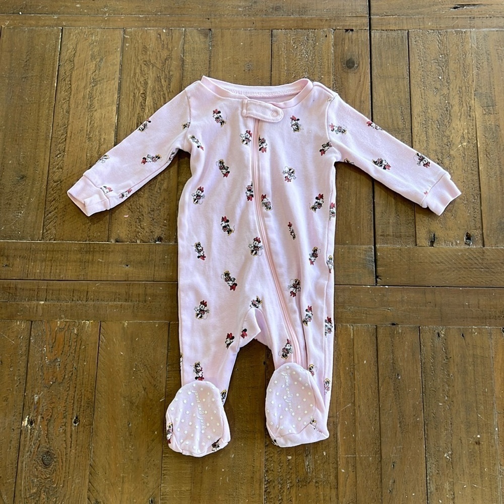 Janie and jack pink Minnie Mouse pajamas